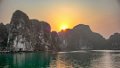 Halong Bay zonsondergang
